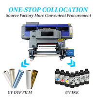Impression d'étiquettes UV Dtf Autocollant de transfert de film ab Film Tech Imprimante de transfert UV Dtf avec machine à stratifier