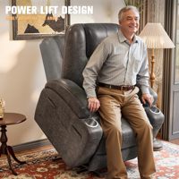 Elektrischer Vibrationsmassage-Liftsessel mit Getränkehalter für Senioren, Ideal für die Altenpflege im Wohnzimmer