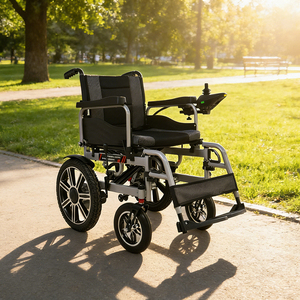 Silla de Ruedas con Marco de Acero de Alta Resistencia Directo de Fábrica, Neumático Delantero Sólido de 10 Pulgadas, Neumático Trasero Neumático de 16 Pulgadas, Carga de 100 kg - Product Image 1