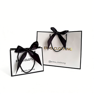 Bolsas de Papel Blancas de Lujo Personalizadas para Ropa, Bolsas de Regalo con Asas para Compras - Product Image 2