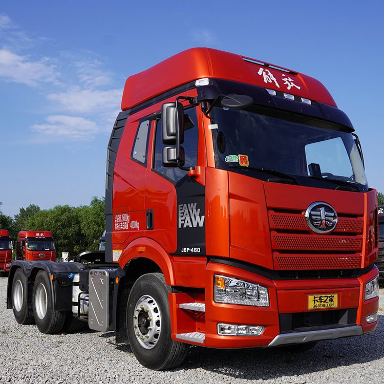 Truk traktor 6x4 truk few china bekas pakai J6p LNG/CNG truk traktor bekas merek terkenal Tiongkok