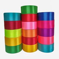 Ruban de satin uni Byron Factory en gros, plusieurs tailles colorées, pour emballage de fleurs de mariage, décoration de gâteaux, bricolage fait main