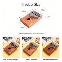17-Key Sapele Wood Kalimba Thumb Piano & Bassoon Educational Toy for Kids & Adults Portable Gift with Hammer Tune
