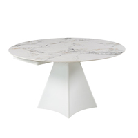 Ensemble de table à manger de luxe moderne nordique, plateau en marbre blanc Bianco Carrara, base en métal, 4 places, meubles de salon