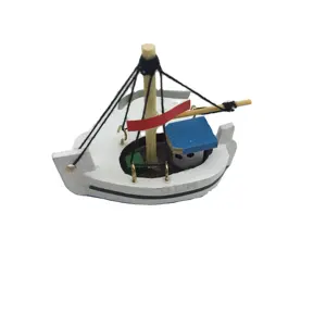 Decorative Model of Sailing Boat Wooden Ship Model as Gifts