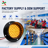 Module de signalisation lumineuse à LED ambre étanche IP68, 55 LED, 12V 24V, pour le contrôle de la circulation monté sur camion