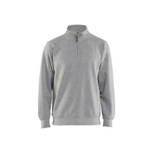 BLAKLADER - 336511579000XS Maillot universitaire à demi-zip Gris mélangé-EAN 7330509904879 WORK HOODIES - Product Image 5