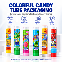 Tube d'emballage alimentaire en aluminium et plastique pour bonbons, conteneur personnalisé avec bouchon à vis imprimé UV pour confiture, chocolat, sauce