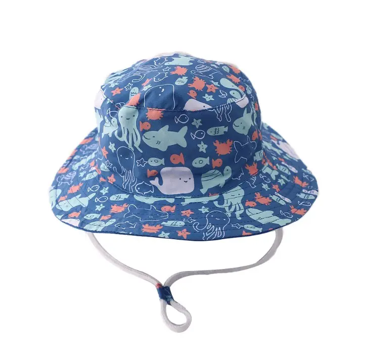 Chapeau de pêcheur en coton pour enfants, bob avec imprimé d'animaux, nouveauté drôle,