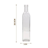Bouteille en verre épaisse grande capacité avec bec verseur pour huile d'olive, sauce soja, vinaigre et autres condiments de cuisine