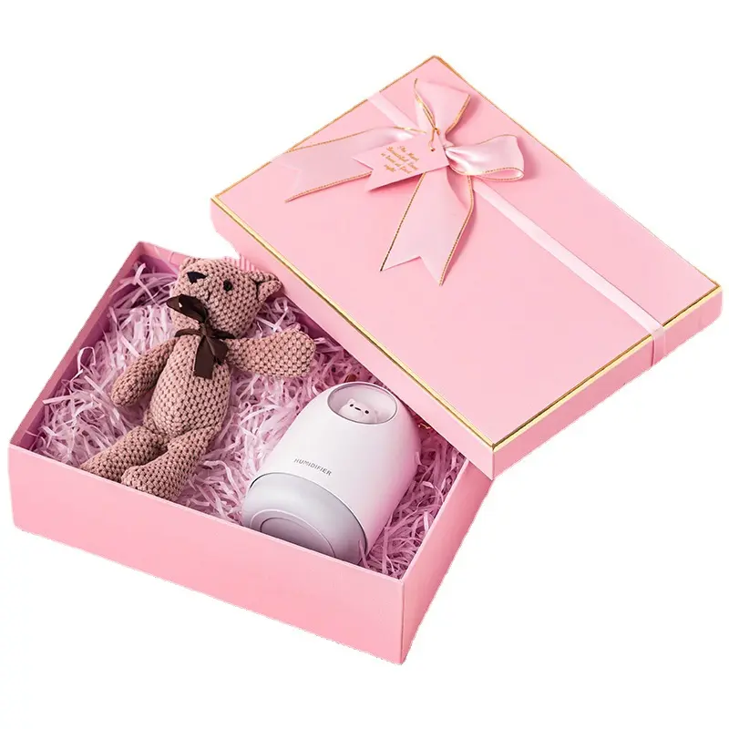 थोक गुलाबी धनुष उपहार बॉक्स सौंदर्य प्रसाधन लिपस्टिक पैकेजिंग बॉक्स कॉस्मेटिक उपहार बॉक्स