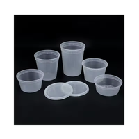 8oz 12oz 16oz 24oz 32oz Plastic soepbekers, voedselcontainers, magnetronbestendig, wegwerpbaar, lekvrij, rond, transparant, afhaalbekers