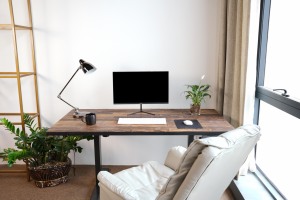 Veneered Cũ Elm Mộc Mạc Phong Cách Nâng Bàn Văn Phòng Bàn 30X48Inch - Product Image 2