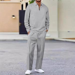 Ensemble survêtement coupe-vent d'hiver pour homme en gros OEM, respirant, 100% nylon, anti-froissement, polo, logo personnalisé, taille plus - Product Image 3