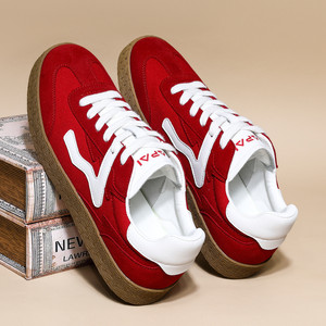 Spring Men's Casual <b>Sneakers</b> Retro Round Toe Korean Style Flat Color Block Shoes Fashion Trend Leisure Canvas - Product Image 2