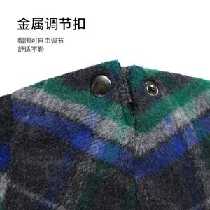 Wholesale High Quality Custom Logo Plaid Tweed Peak <b>Cap</b> <b>Flat</b> <b>Cap</b> Fashion Unisex Ivy Hats - Product Image 6