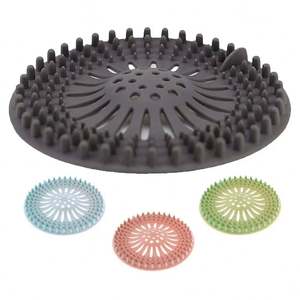 I-0071 Attrape-cheveux durable, bouchon de drain de douche, couvre-drain facile à installer et à nettoyer, convient aux baignoires et aux drains de cuisine - Product Image 1