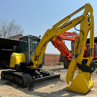 Mini-excavatrice d'occasion Vio55-5A de 5 tonnes à chenilles, moteur d'origine japonais, pour usage agricole