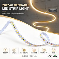 Ruban LED Monochrome Découpable IP20 12W par Mètre Rouleau de 10m pour Lettres Lumineuses et Éclairage Intérieur