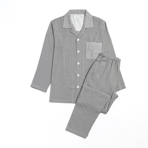Pyjamas à manches longues <span class=keywords><strong>pour</strong></span> femmes et hommes en coton double <span class=keywords><strong>couche</strong></span>, respirants et confortables <span class=keywords><strong>pour</strong></span> l'été, le printemps et l'automne - Product Image 2