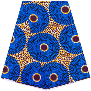 Tissu tissé africain en polyester pur à 100 %, imprimé géométrique double face respirant, pour vêtements, accessoires et projets DIY - Product Image 5