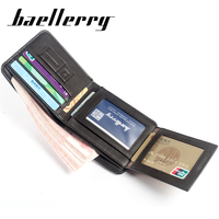Dompet Pria Gaya Retro Kelas Atas dengan Bukaan Terbuka, Slot Kartu Ganda, Kapasitas Besar, Lapisan Poliester, Dompet Kulit PU