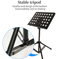 Pupitre de Musique Pliable et Portable pour Usage Domestique, Accessoire pour Piano, Guitare, Batterie, Guzheng, Violon et Partitions