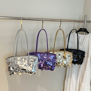 Advanced Texture <b>Bag</b> Women's Fashion Sequin <b>Bag</b> Western Style <b>Crossbody</b> <b>Bag</b> Women's Single Shoulder Armpit <b>Bag</b> - Product Image 2
