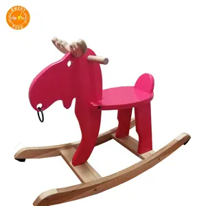 लकड़ी के पुराने रेट्रो क्लासिक बच्चा लड़कियों और लड़कों के लिए घोड़े का घोड़ा लकड़ी के घोड़े खिलौने