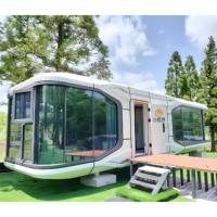 Villa Modulaire de Luxe à 2 Chambres Prête à l'Expédition, Maison Bateau Préfabriquée en Acier pour Hôtel Flottant ou Micro-Maisons