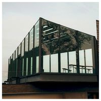 Mur-rideau en verre réfléchissant de haute qualité, double vitrage, façade en aluminium pour bâtiment commercial