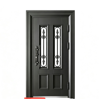 Porte d'entrée de maison/appartement moderne en acier laminé à froid, antivol, à battant unique, avec garantie de 5 ans