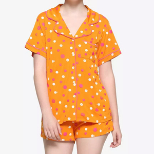 Set Coordinato Ispirato a Coraline <span class=keywords><strong>con</strong></span> <span class=keywords><strong>Bottoni</strong></span>, <span class=keywords><strong>Pigiama</strong></span> Corto per Ragazze, Set <span class=keywords><strong>Pigiama</strong></span> a Pois Coraline per Halloween - Product Image 1
