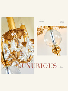 Đèn LED Đứng Phòng Khách Đèn Sàn Trang Trí Khách Sạn Đèn Chùm Pha Lê Cổ Điển Phong Cách Cổ Điển Đèn Bàn Bằng Đồng Đèn Chiếu Sáng - Product Image 5