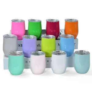 3oz Egg Shaped Wine Tumbler Glossy Shot Glass