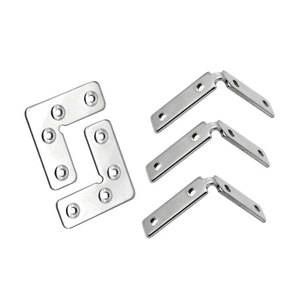 Steel Frame Modern <b>Silver</b> Detachable Design Corner Right-Angle Door Frame Fixing Angle <b>Bracket</b> for Closet Door - Product Image 2