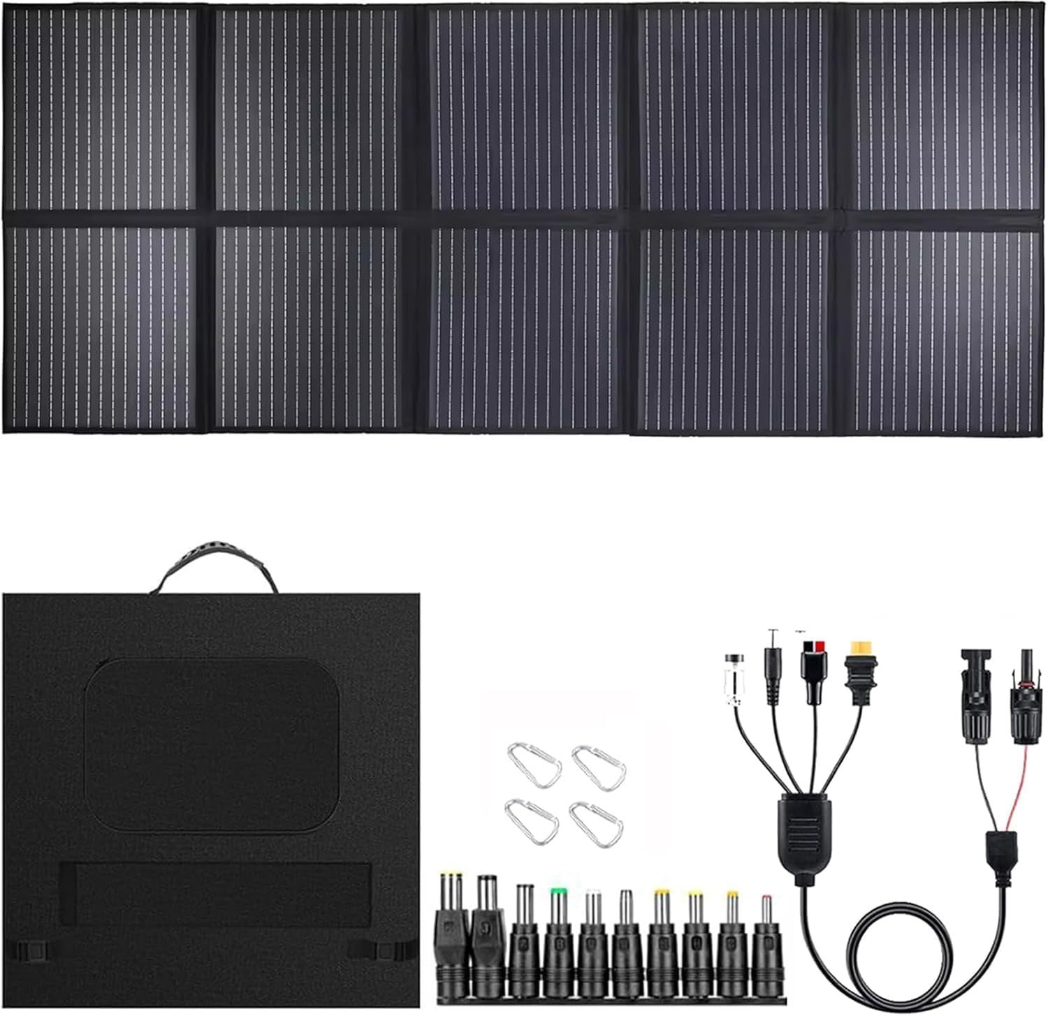 ALECTER <strong>100W</strong> <strong>Foldable</strong> Monocrystalline Silicon <strong>Solar</strong> <strong>Panels</strong> 25% High Efficiency IP65 Waterproof Eco-friendly Portable Charger