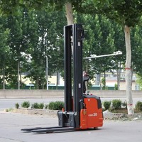 Chariot élévateur électrique - Chariot élévateur à fourche entièrement électrique - Chariot élévateur vertical pour palettes - Batterie au plomb-acide 48V - Pneus pleins/polyuréthane