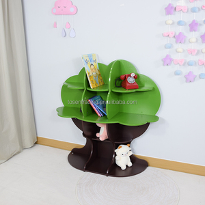 ชั้นวางหนังสือเด็กทรงต้นไม้ วัสดุไม้ สำหรับจัดเก็บและโชว์หนังสือ - Product Image 1