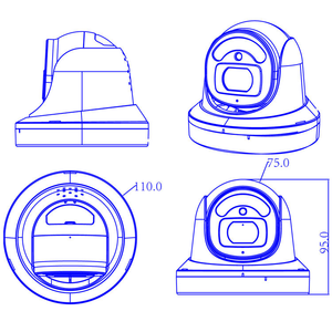 8MP POE <span class=keywords><strong>IP</strong></span> <span class=keywords><strong>CCTV</strong></span> HD 4K Cámara DE SEGURIDAD Audio y video Domo Torreta Visión nocturna CMOS Sensor 2,8mm Lente NVR Opciones de almacenamiento de datos - Product Image 5