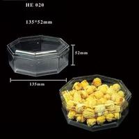 Boîtes à emporter transparentes en PS, formes carrées, rectangulaires, ovales, rondes, polygonales pour Tiramisu, Mousse, Lait de Soja, Crêpes, Gâteaux, Pâtisseries, Biscuits