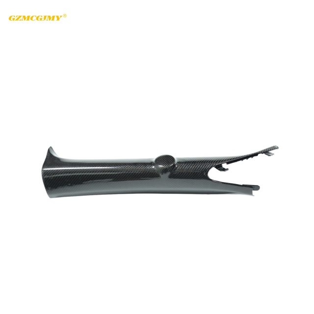 High Glossy Carbon Fiber Automotive Interior Front Windscreen Side Column A-pillar Decorative Cover for Ford Mustang LHD