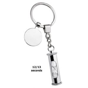 Llavero de Estilo Vintage con Diseño de Reloj de Arena, Portamonedas de Metal, Material de Aleación, Impresión Offset y UV, Acero Inoxidable - Product Image 2