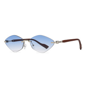 Nuevas Gafas de Sol Cat Eye para Mujer, Montura Metálica Sin Marco, Protección UV400, Lentes Degradadas Tipo 3, Número de Pieza 6092 - Product Image 2