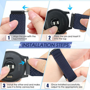 Correas de Reloj de Liberación Rápida de 20 mm para Hombre y Mujer, para Samsung/Garmin/<span class=keywords><strong>Amazfit</strong></span>/Huawei/Polar/COROS/Xiaomi, Correa de Repuesto - Product Image 4