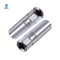 Clé à bougie HTL 2 en 1 en acier à haute teneur en carbone de 3/8 pouce, fine, 14 mm 16 mm, ajustement universel