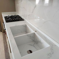 Planche de pierre artificielle en acrylique modifié pour plans de travail, comptoirs de réception, lavabos de salle de bain et comptoirs de cuisine