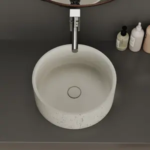 DASEN Handmade Modern Western Concrete Bathroom Sink Cement Art Countertop Wash Basin