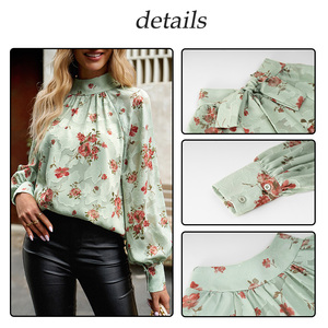 Collezione Autunno 2026: <span class=keywords><strong>Camicetta</strong></span> da Donna con Maniche a Sbuffo e Motivo Floreale - Product Image 3