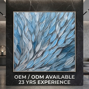 Arte Astratta 3D Dipinta a Mano su Tela per Decorazione di Hotel <span class=keywords><strong>e</strong></span> Progetti di Ospitalità, Arte Murale di Lusso per Interni Commerciali - Product Image 2
